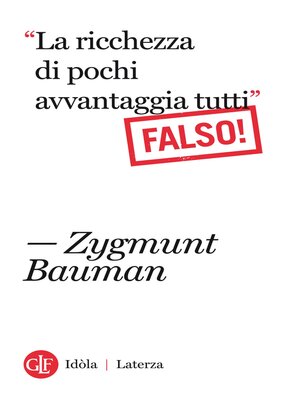 cover image of "La ricchezza di pochi avvantaggia tutti" Falso!